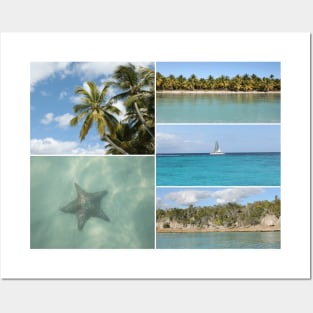 Caribbean Travel Vacation Photo Collage Posters and Art